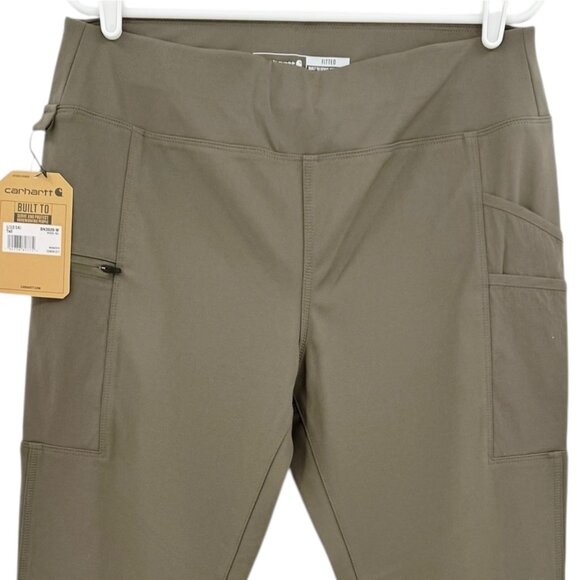 Carhartt Women Force Fitted Lightweight Olive Utility Legging Tall L (12-14) NWT - Picture 3 of 11